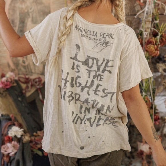 NWT🦌🦋🐦Magnolia Pearl💯Cotton Frolic Tee in One Size Fits Most - Picture 5 of 13